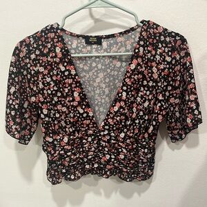 Flowery 100% Polyester Blouse - Seven Sisters
